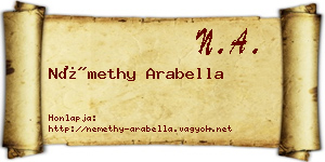 Némethy Arabella névjegykártya